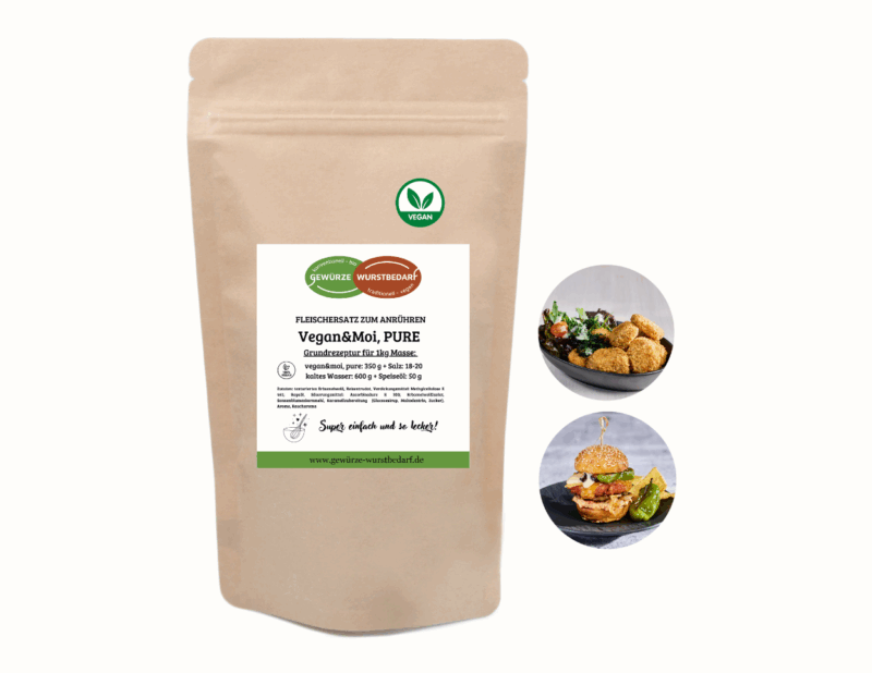 Fleischersatz zum Anrühren, vegan&moi Pure