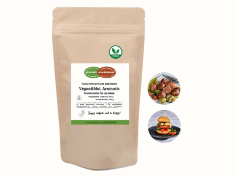 Fleischersatz zum Anrühren, vegan&moi rot gewürzt
